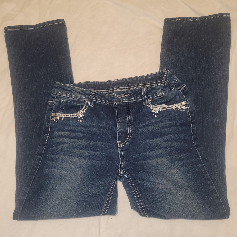 Faded Glory Women's Dark Blue Straight Leg Jeans
